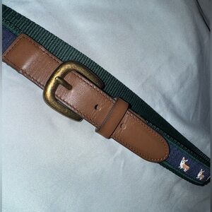 Janie and Jack Corgi Embroidered Belt Boys Preppy 31”